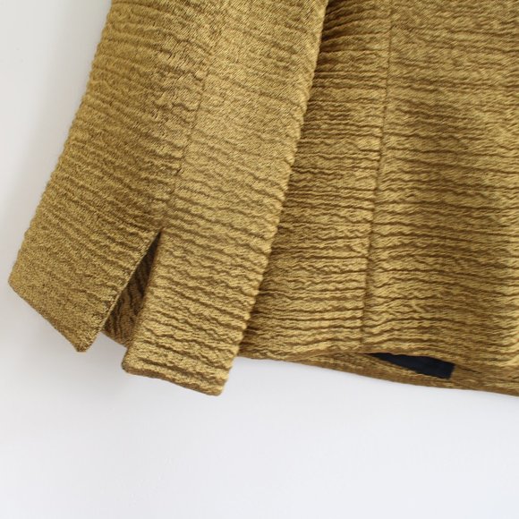 Akris punto blazer jacket‎ gold textured Sz 6 - Picture 4 of 11